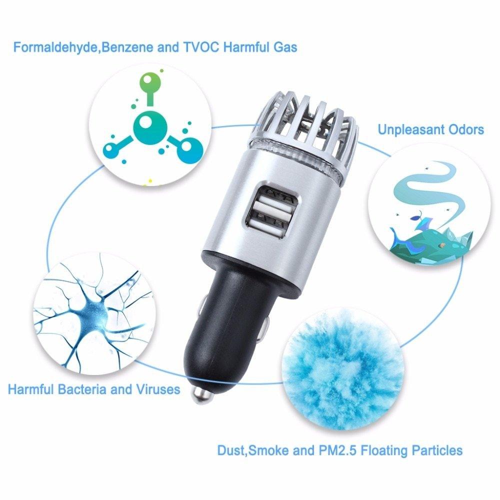 2 in 1 Car Charger Air Purifier