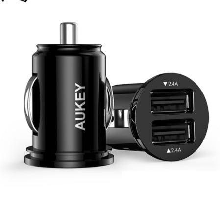 AUKEY Universal Mini Car Charger 2USB Car-Charger Auto Charger Mobile Phone Cell Phone Charging Adapter