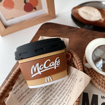 متوافق مع Apple، حافظة سماعات أذن Creative M Coffee Cup من السيليكون الناعم