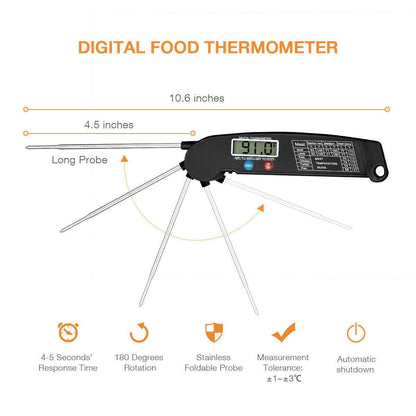 Digital Cooking Meat Thermometer Instant Read Food Steak Oven Smoker BBQ Grill Meat Thermometer Barbecue Accessories For Oven Grill BBQ Smoker Rotisserie Kitchen