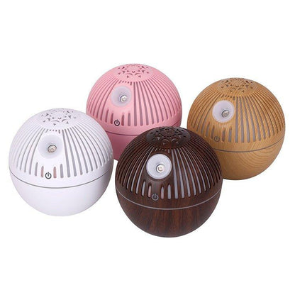 Wood Grain Humidifier Wood Grain Aroma Diffuser 7 Color Light Hollow Essential Oil