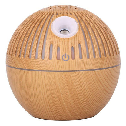 Wood Grain Humidifier Wood Grain Aroma Diffuser 7 Color Light Hollow Essential Oil